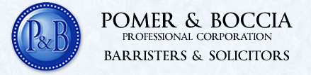 Pomer and Boccia, Barristers and Solicitors, Ontario Legal Firm